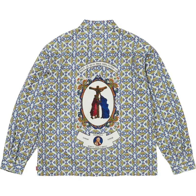Supreme Devotion White Flannel Zip Up Shirt - Image 2