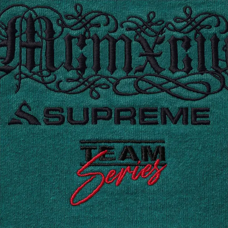 Supreme Racing Lined Green Zip Up Hooded Sweatshirt - Image 4