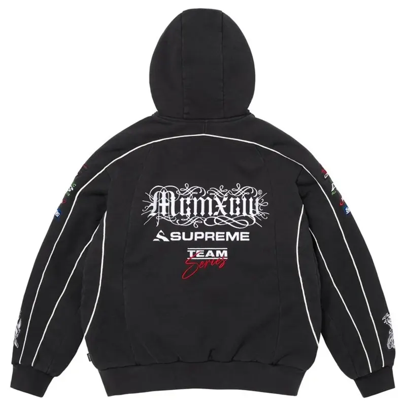 Supreme Racing Lined Zip Up Hooded Sweatshirt - Image 4