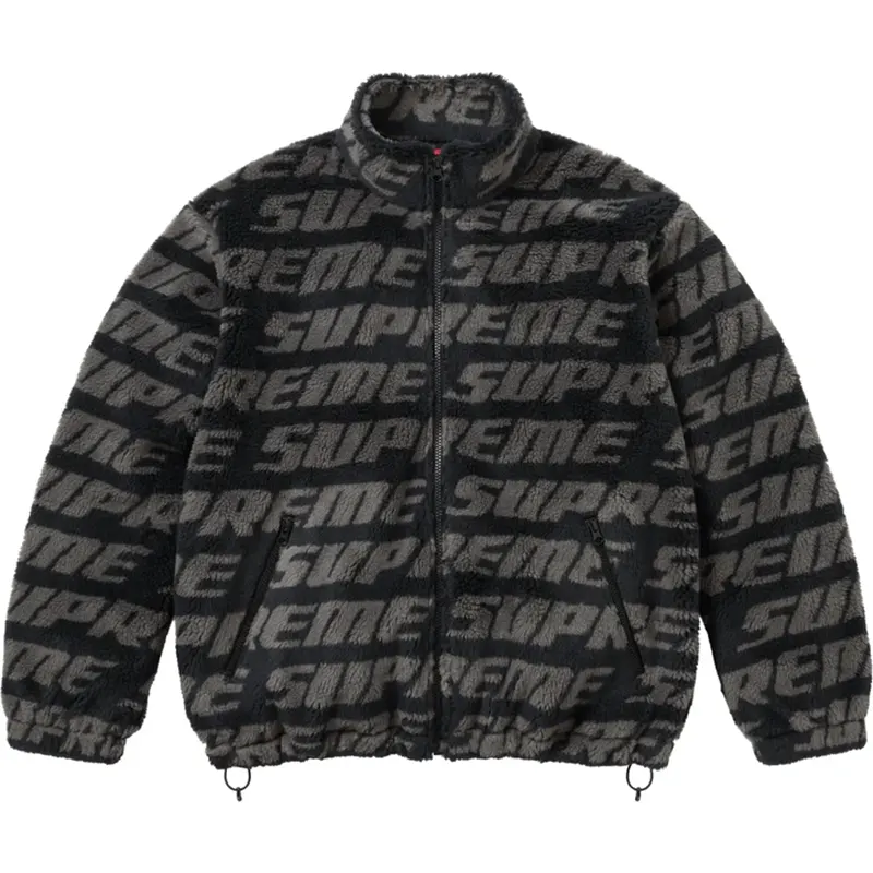 Supreme Repeat Jacquard Black Fleece Jacket