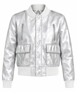 Surprise Concert Silver Leather Jacket