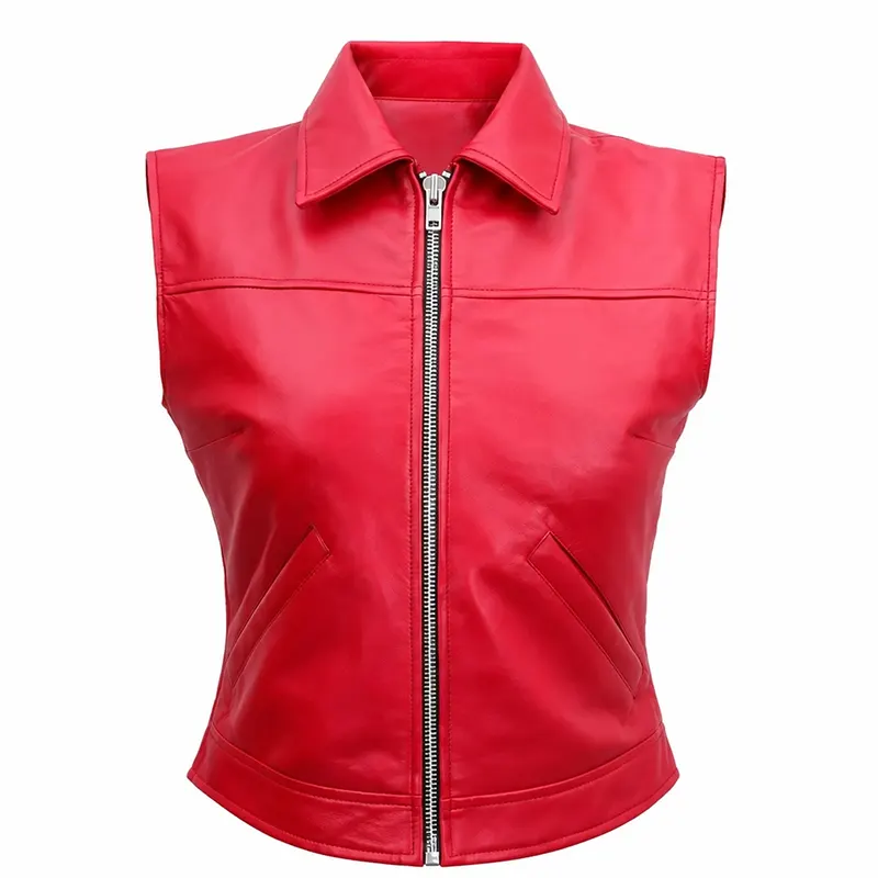 Terry Bogard Red Cosplay Leather Vest