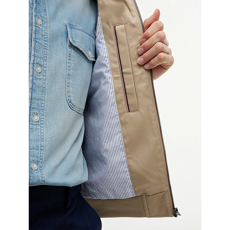 Tommy Hilfiger x Liverpool FC Batique Khaki Twill Harrington Jacket - Image 4