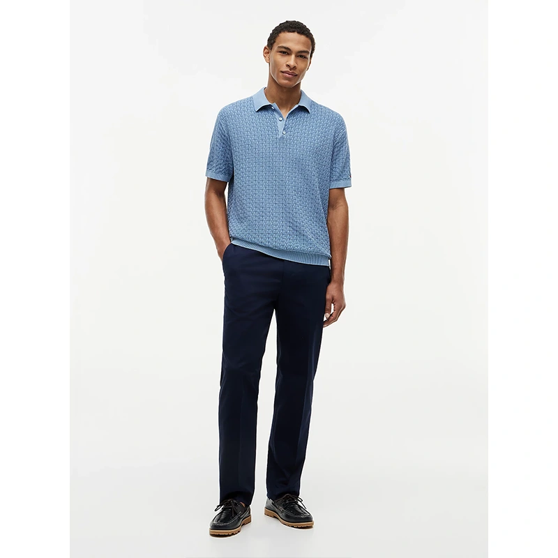 Tommy Hilfiger x Liverpool FC Brisk Blue Washed Structured Polo Shirt - Image 3