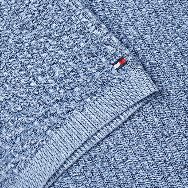 Tommy Hilfiger x Liverpool FC Brisk Blue Washed Structured Polo Shirt - Image 6