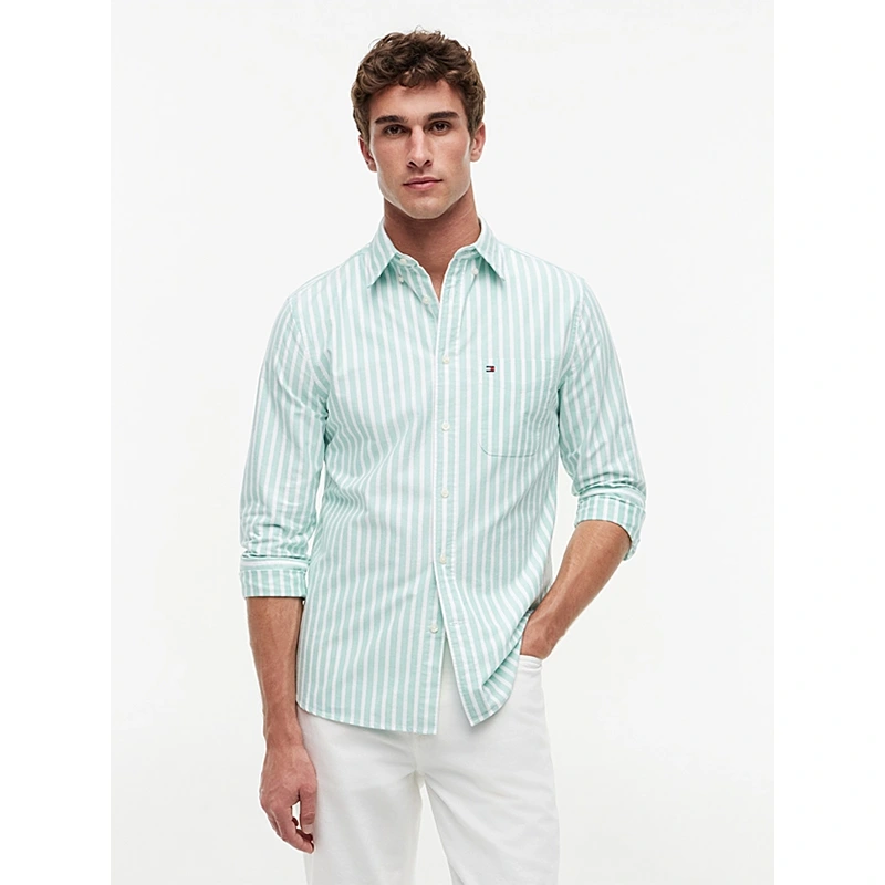 Tommy Hilfiger x Liverpool FC Jade Wink Regular Fit Stripe Oxford Shirt - Image 2