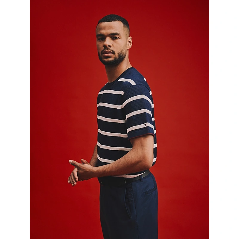 Tommy Hilfiger x Liverpool FC New York Label Breton Stripe Knit Relaxed T-Shirt - Image 4
