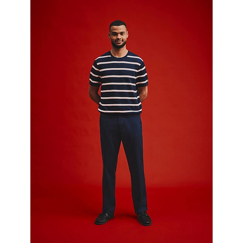 Tommy Hilfiger x Liverpool FC New York Label Breton Stripe Knit Relaxed T-Shirt - Image 3