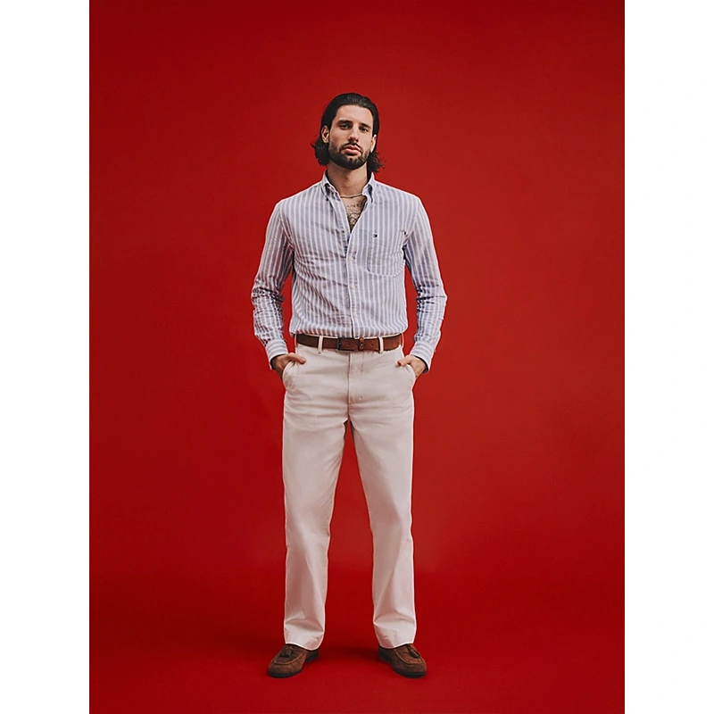 Tommy Hilfiger x Liverpool FC Regular Fit Stripe Oxford Shirt - Image 3