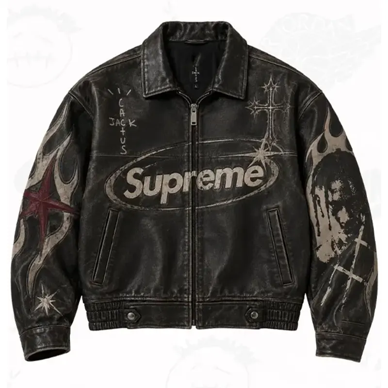 Travis Scott x Supreme Leather Jacket