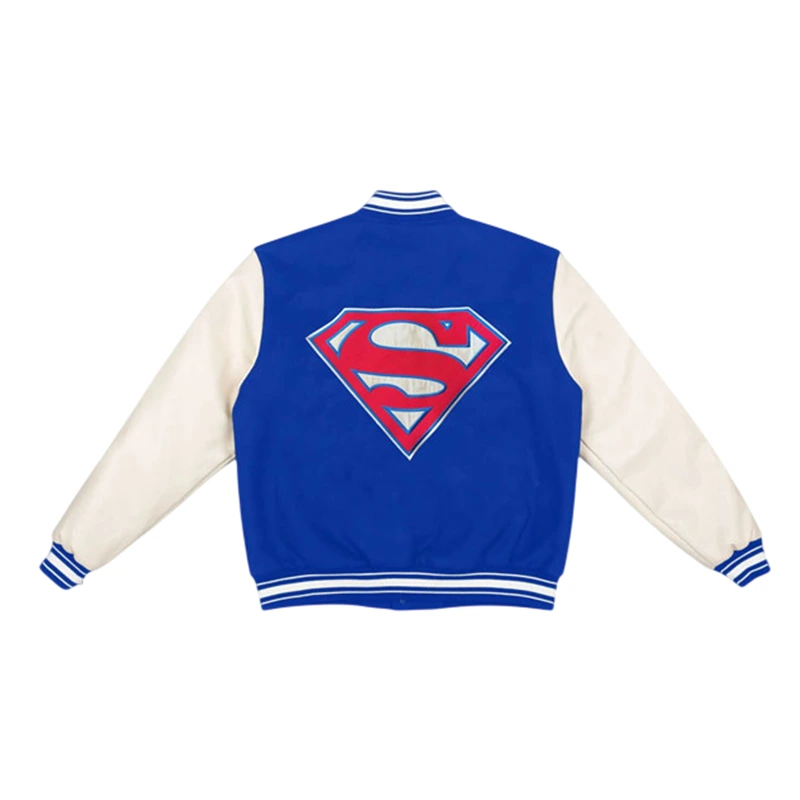 US Soccer x DC Superman Blue Varsity Jacket - Image 2