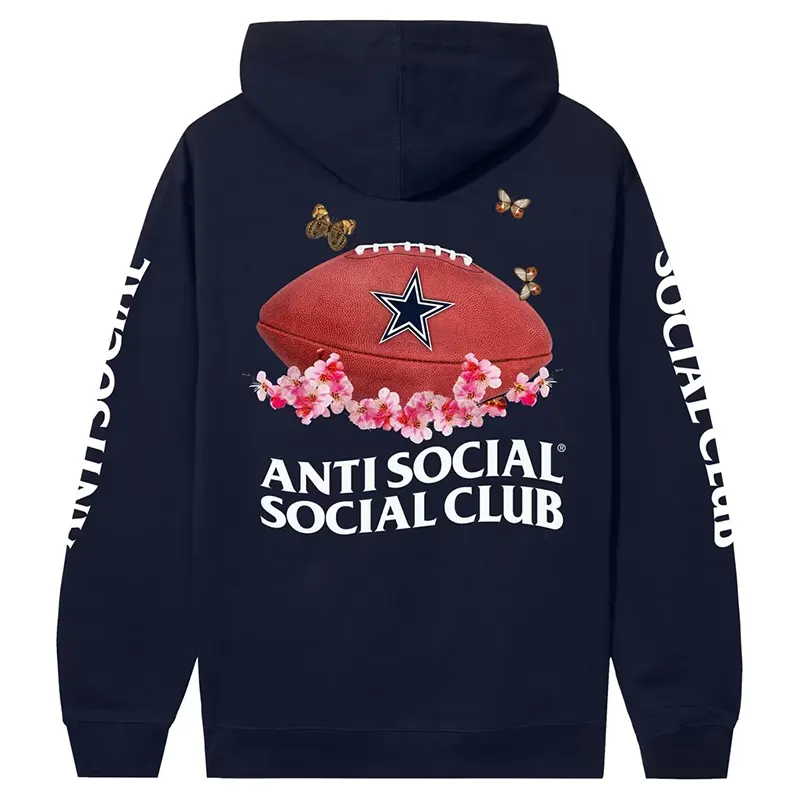 Unisex Dallas Cowboys AntiSocialSocialClub x NFL Navy Impact Blossom Hoodie - Image 3