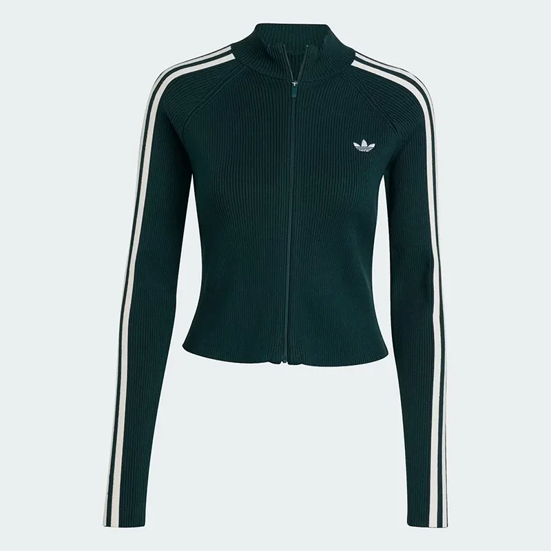 Adidas Womens Adicolor 3-Stripes Slim Knit Track Top
