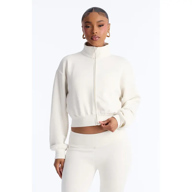 Womens Fashion Nova Bella Scuba Zip Up Jacket