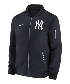 Mens Nike New York Yankees Authentic Collection Dugout Full-Zip Bomber Jacket
