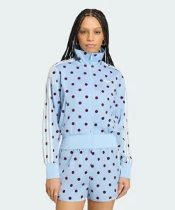Adidas Originals Womens Firebird Polka Dot Satin Track Jacket