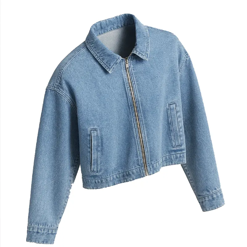 Cropped Jean Jacket - Image 2