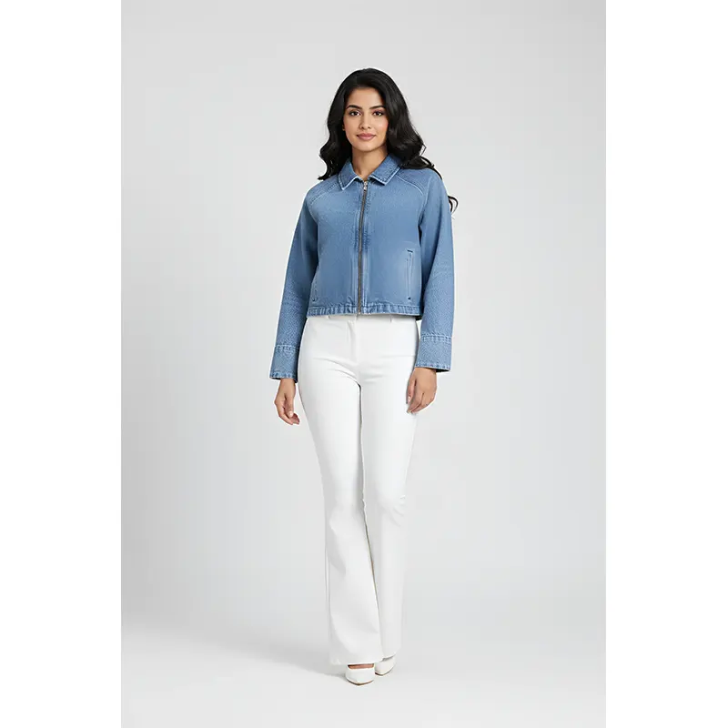 Cropped Jean Jacket - Image 3