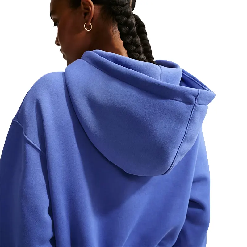 Nike Womens Sportswear Phoenix Fleece Loose Full-Zip Crop Hoodie - Image 4