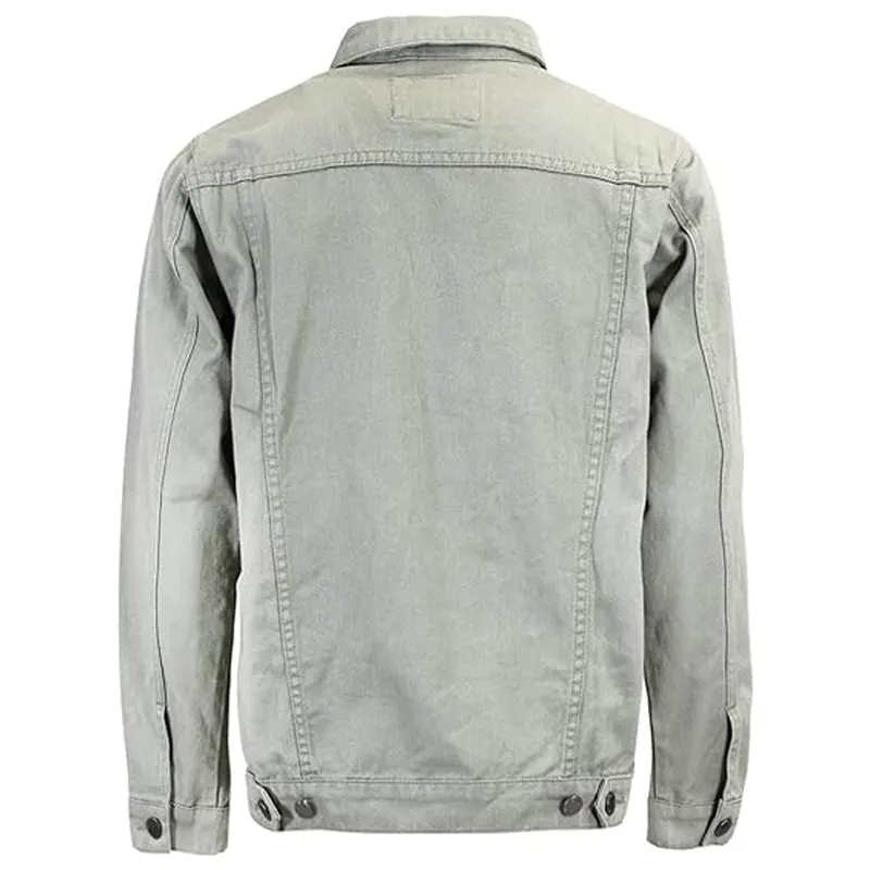Distressed Grey Denim Jacket - Image 2