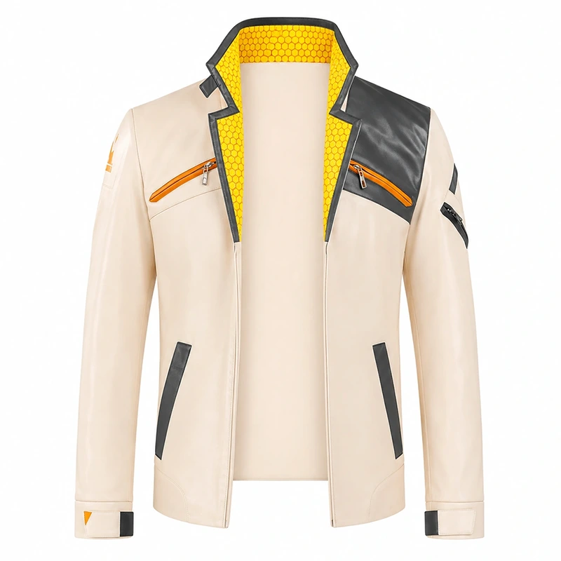 Valorant Phoenix Fiery Costume Leather Jacket
