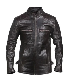 Vintage Motorcycle Black Quilted Biker Leather Jacket