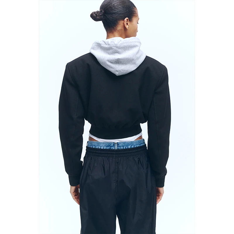 WARDROBE.NYC H&M Cropped Wool Bomber Jacket - Image 6