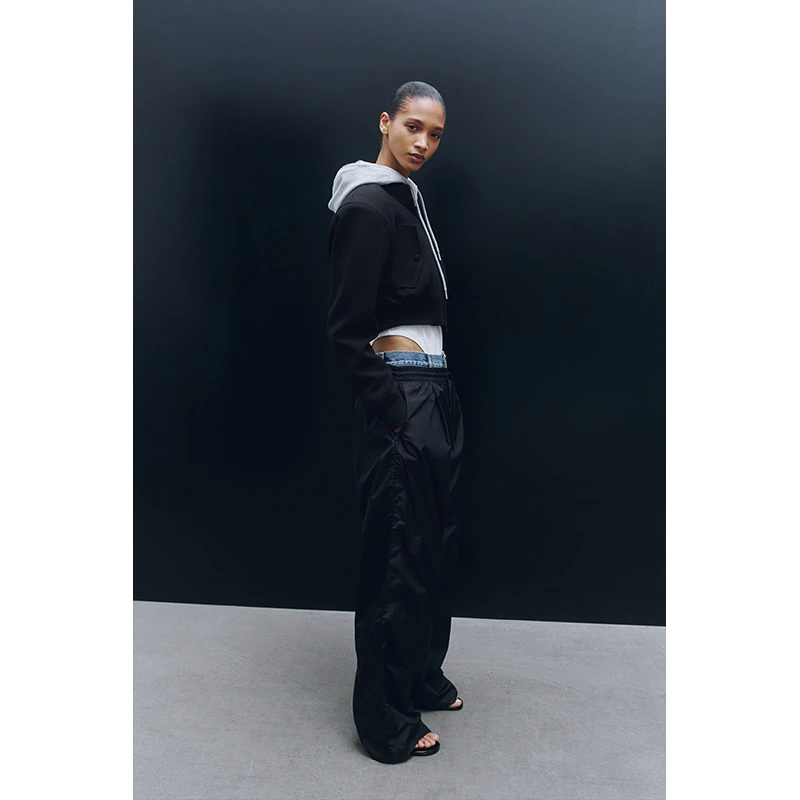 WARDROBE.NYC H&M Cropped Wool Bomber Jacket - Image 5