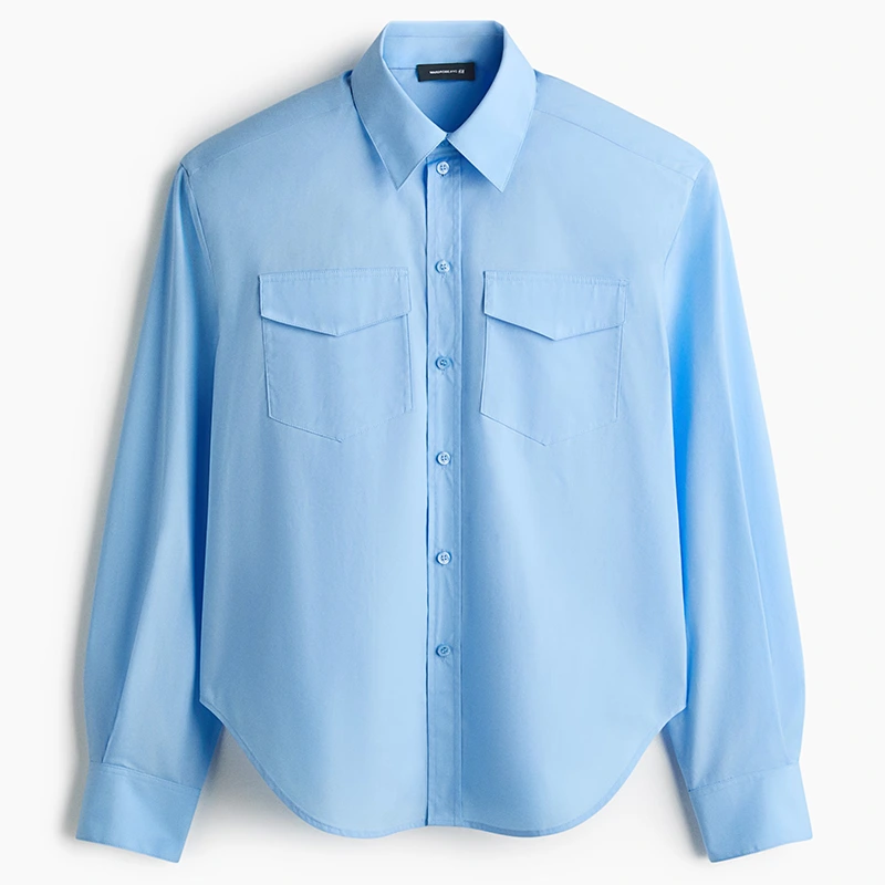 WARDROBE.NYC H&M Shoulder-Pad Poplin Shirt