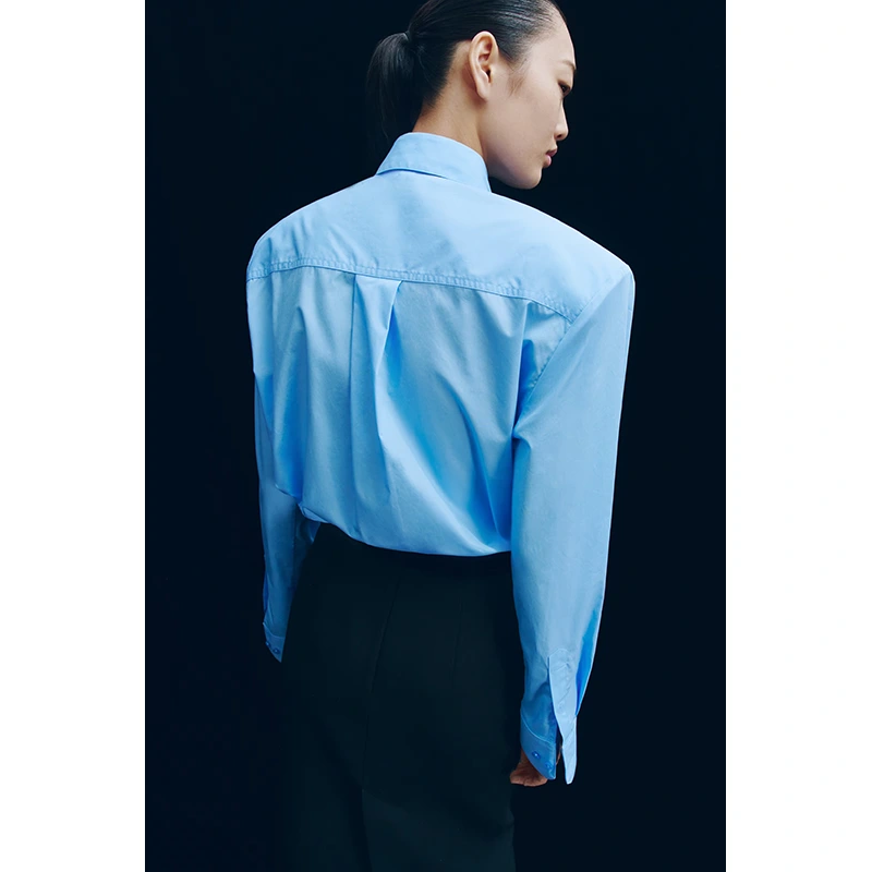 WARDROBE.NYC H&M Shoulder-Pad Poplin Shirt - Image 6