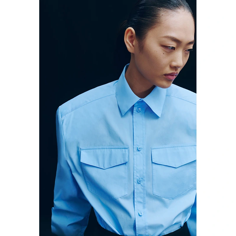 WARDROBE.NYC H&M Shoulder-Pad Poplin Shirt - Image 4