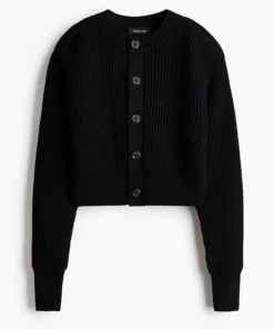 WARDROBE.NYC H&M Shoulder-Pad Wool Cardigan