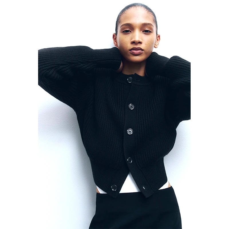 WARDROBE.NYC H&M Shoulder-Pad Wool Cardigan - Image 4