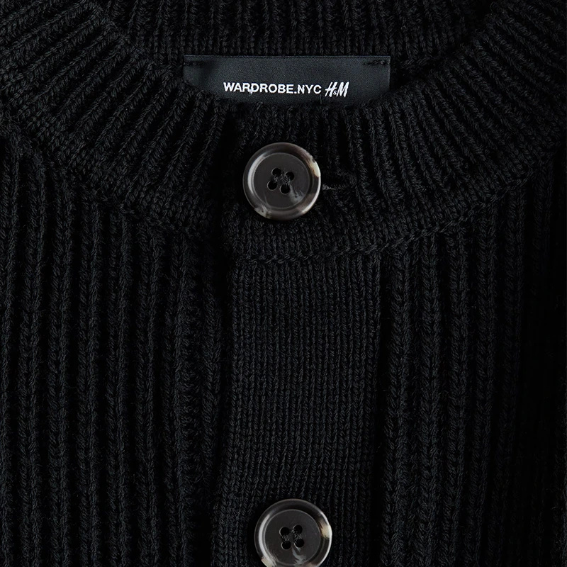 WARDROBE.NYC H&M Shoulder-Pad Wool Cardigan - Image 3