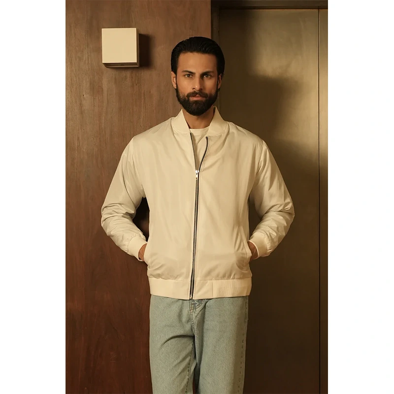 White Bomber Jacket - Image 3