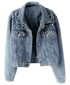 Women Embroidered Pearls Beading Jacket