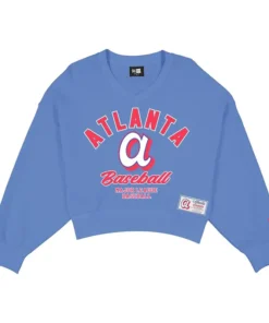 Women's Atlanta Braves New Era Blue 2026 City Connect V-Neck Sweatshirt