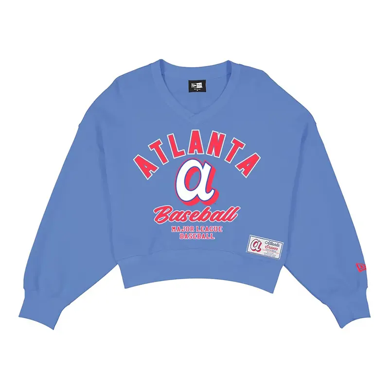 Women's Atlanta Braves New Era Blue 2026 City Connect V-Neck Sweatshirt