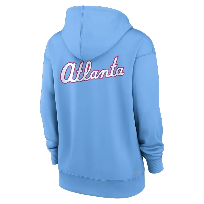 Womens Atlanta Braves Nike Powder Blue 2026 Therma Hoodie - Image 2