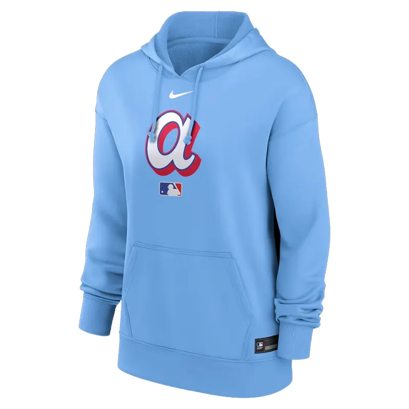 Womens Atlanta Braves Nike Powder Blue 2026 Therma Hoodie