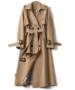 Women's Brown Wool Trench Coat
