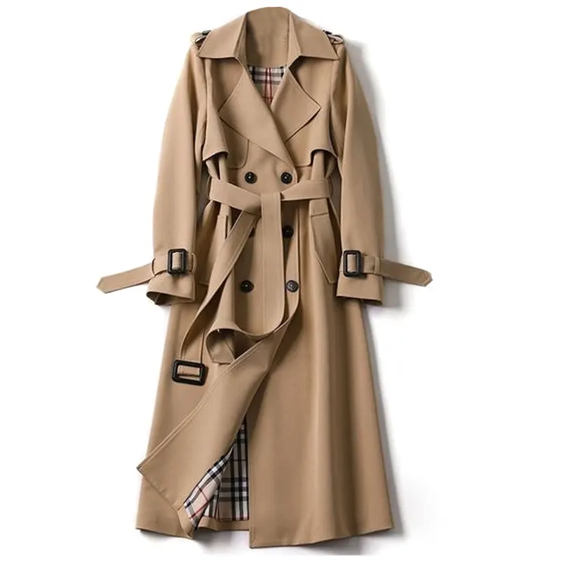Women's Brown Wool Trench Coat