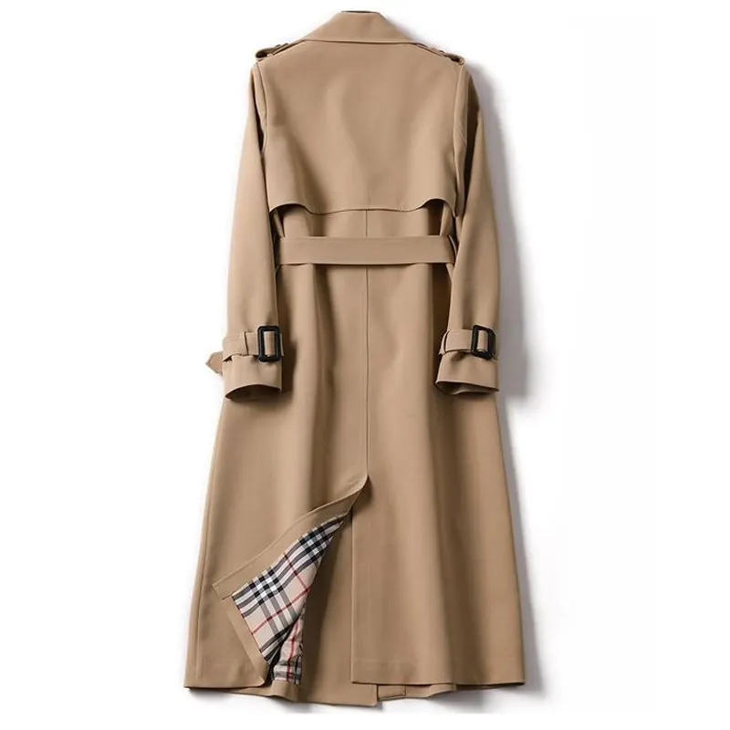 Women's Brown Wool Trench Coat - Image 2