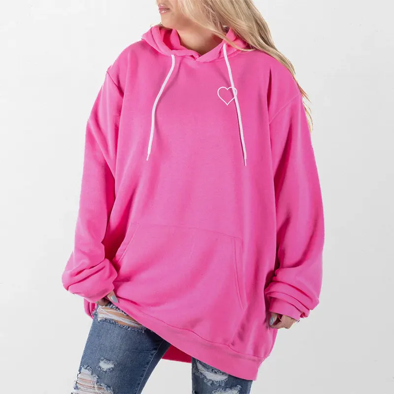 Womens Heart Giant Hoodie - Image 5
