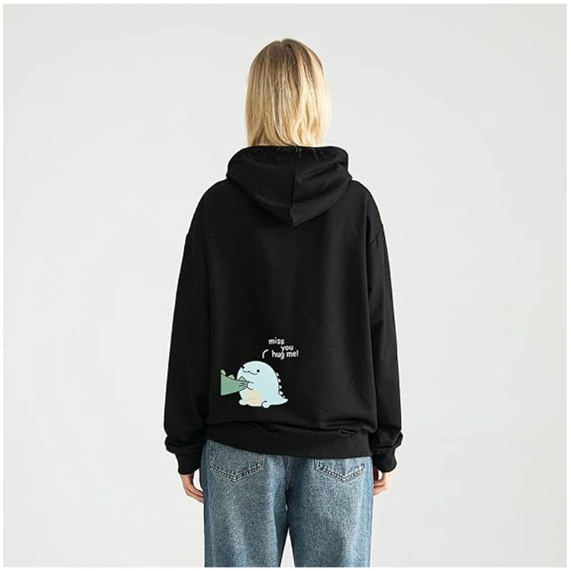 Women's Lovely Dinosaur Matching Couple Hoodie - Image 2