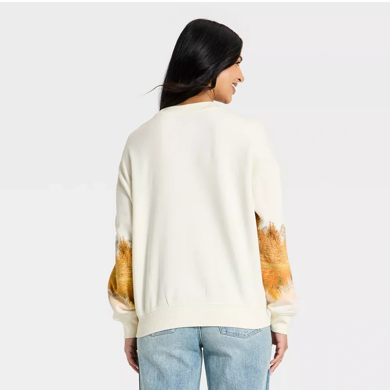 Women's Miller High Life Crewneck Miller Run Through Graphic Pullover Sweatshirt - Image 2