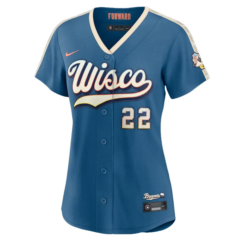 Womens Milwaukee Brewers Christian Yelich Nike Jersey - Image 2