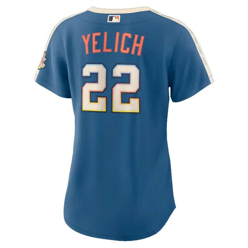 Womens Milwaukee Brewers Christian Yelich Nike Jersey - Image 3
