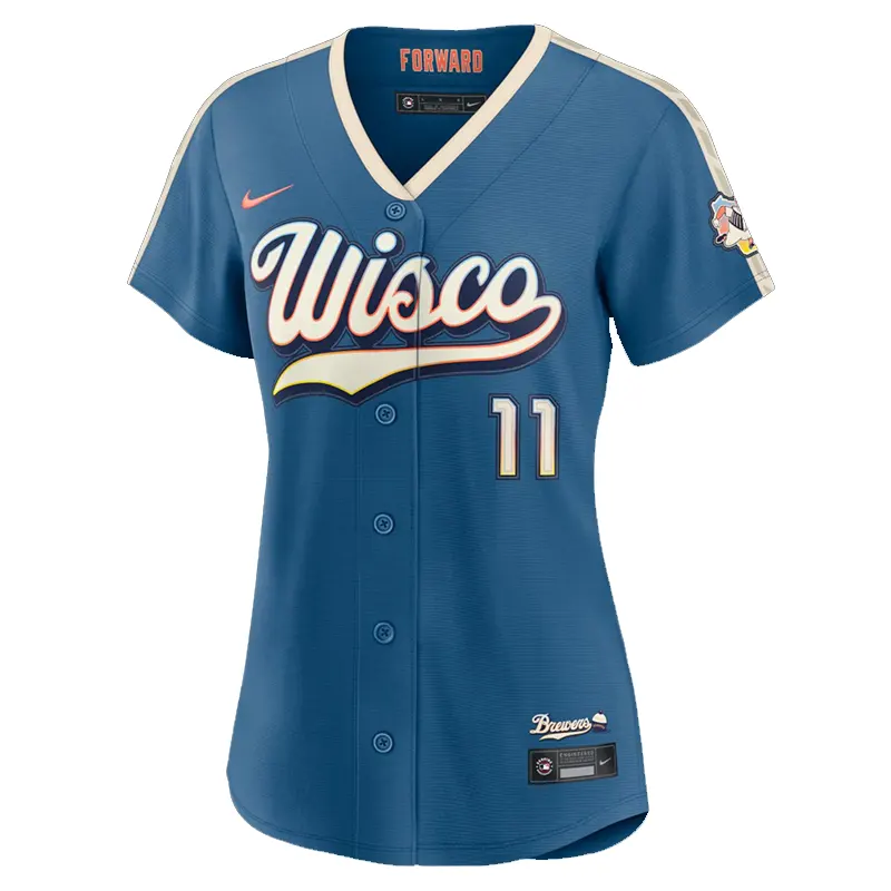 Womens Milwaukee Brewers Jackson Chourio Nike Jersey - Image 2
