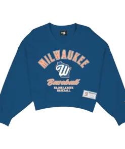 Women's Milwaukee Brewers New Era Royal 2026 City Connect V-Neck Sweatshirt